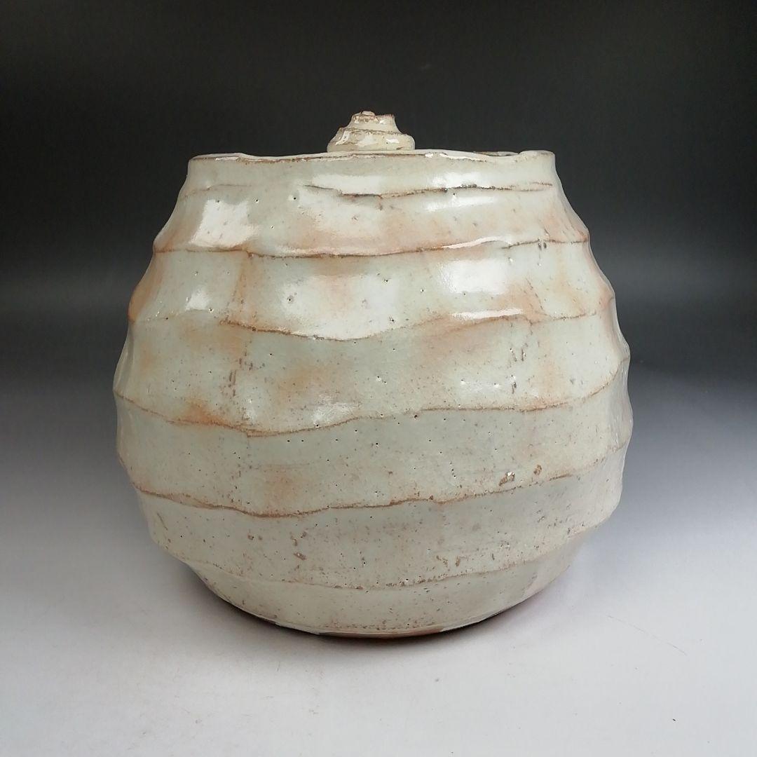 Ｗ２３３　水指　『萩焼』『都野栖雲 作』　共箱　茶道具