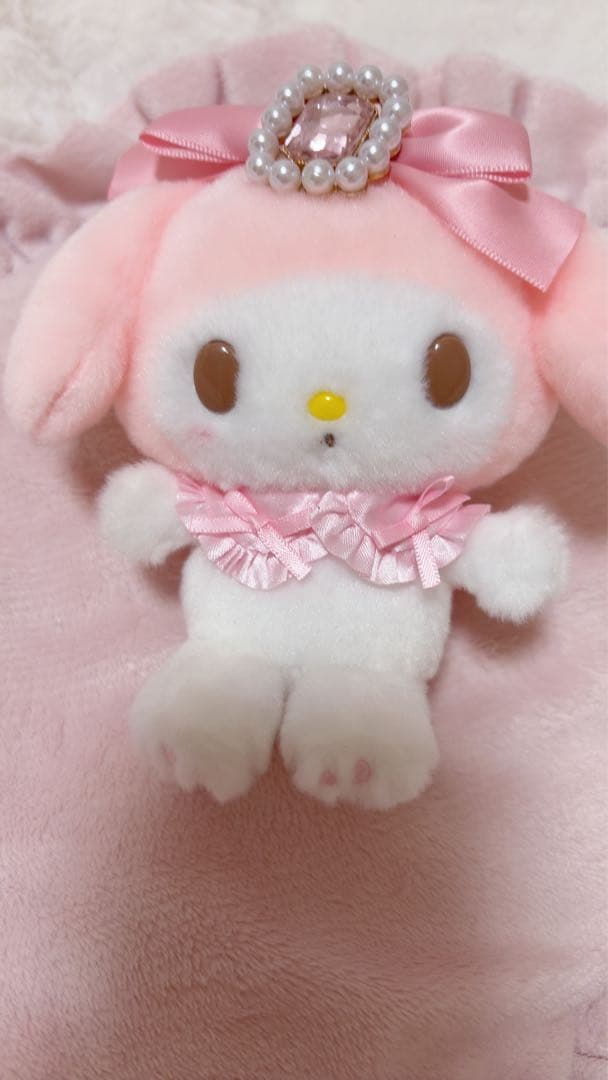 マイメロディ きらめきビジュー ぬいぐるみキーホルダー