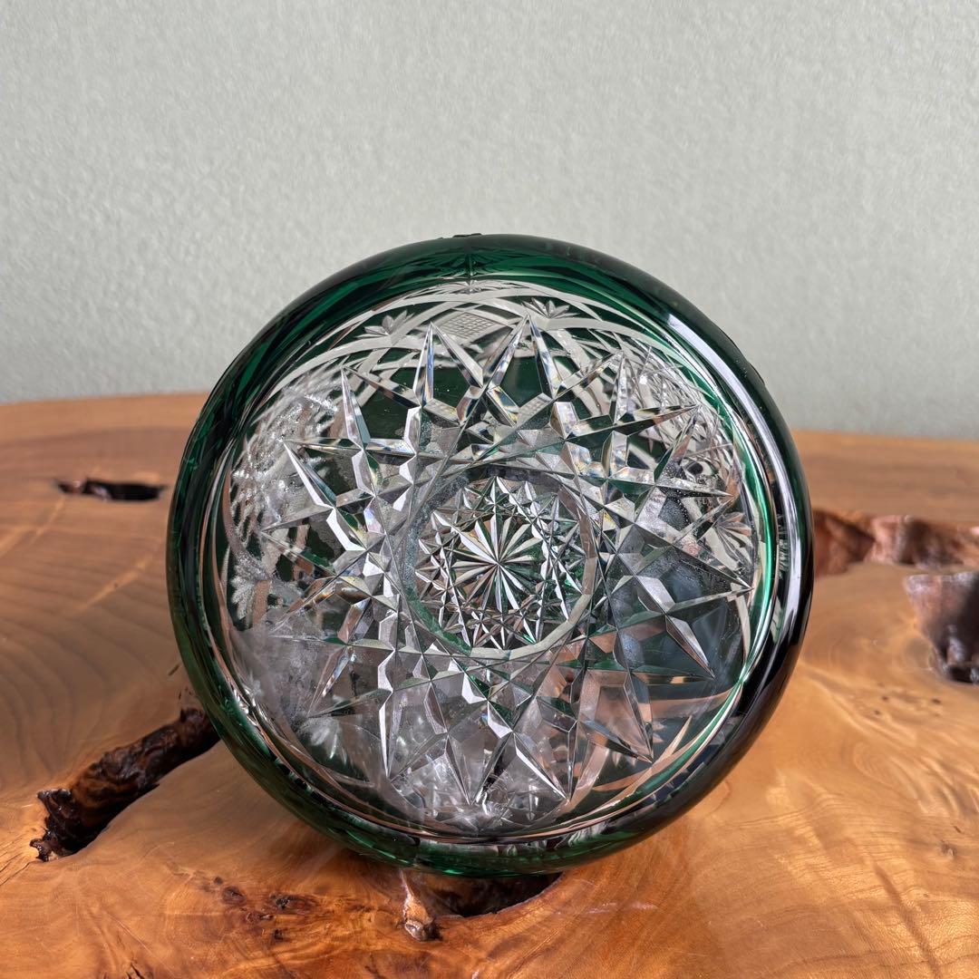 【YienThot】切子ガラス デキャンタ カットガラス ガラス栓付 25