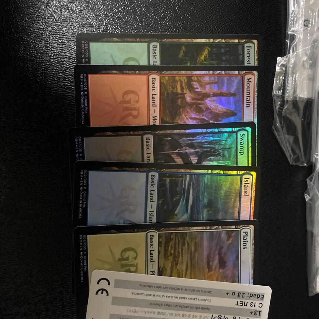 MTG 2018年GPプロモ基本土地FOIL5枚。　5セット