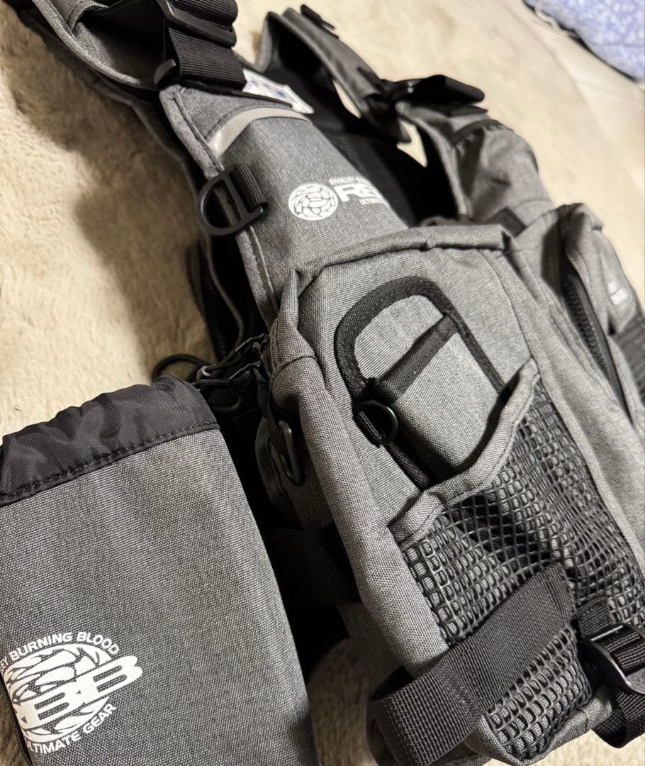 【美品】RBB タイドゲームベスト グレーデニム 7637