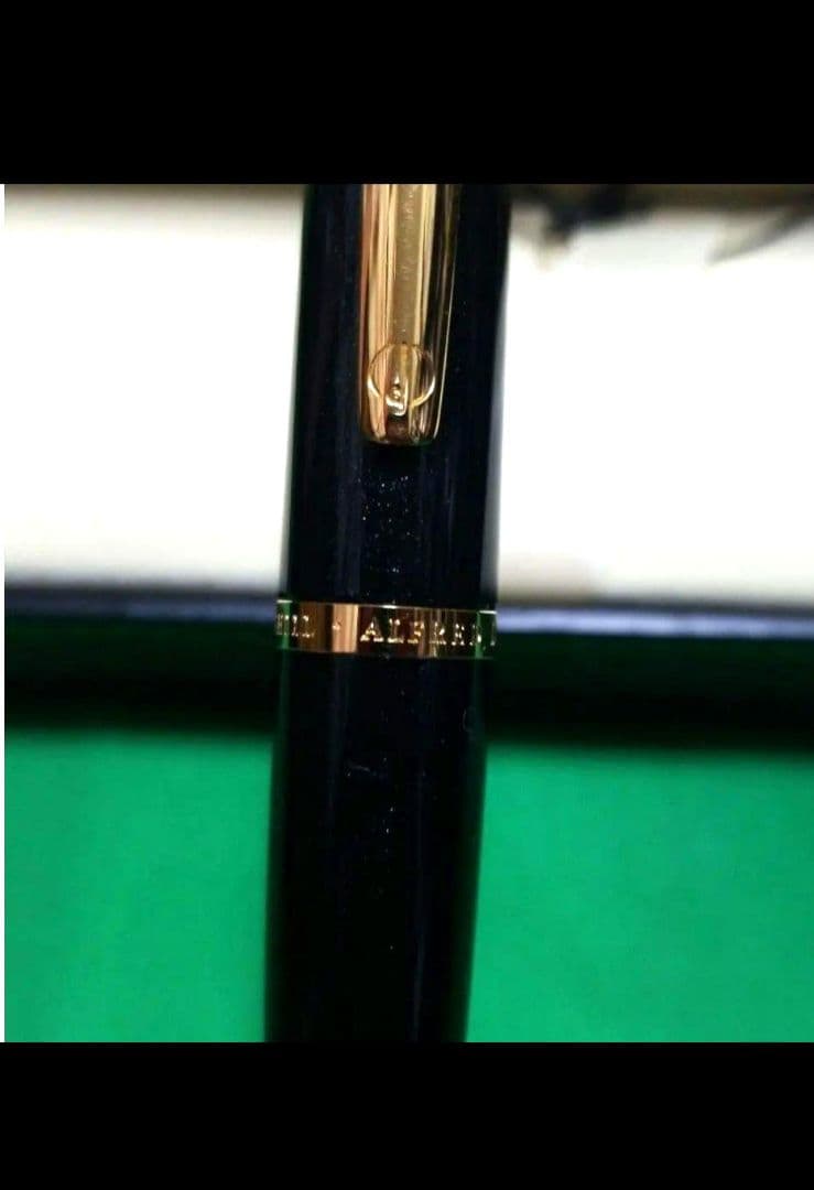 アルフレッドダンヒル ギャラクシーラメ グラマラスボールペン 紺とゴールド