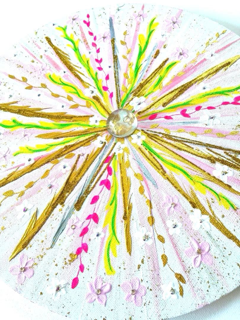 開運絵画　鬼門用　護符　ヒマラヤ水晶　天然石　金箔　龍神様エネルギー