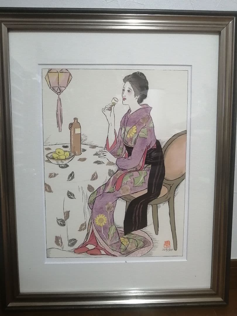 「青い酒」 竹久夢二 日芸版画院 版画 限定 ナンバー229/300