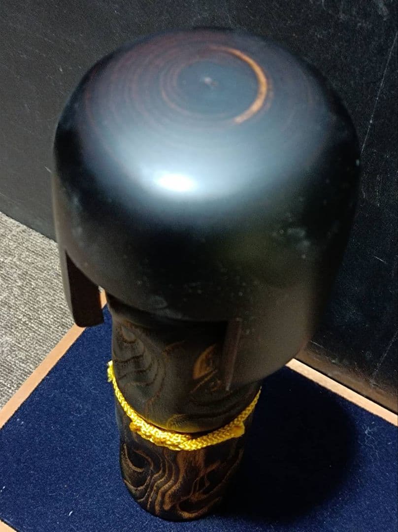 創作こけし　通産大臣賞作家　岡本卯三郎作　森歓　約35㎝　立札付 サイン入り