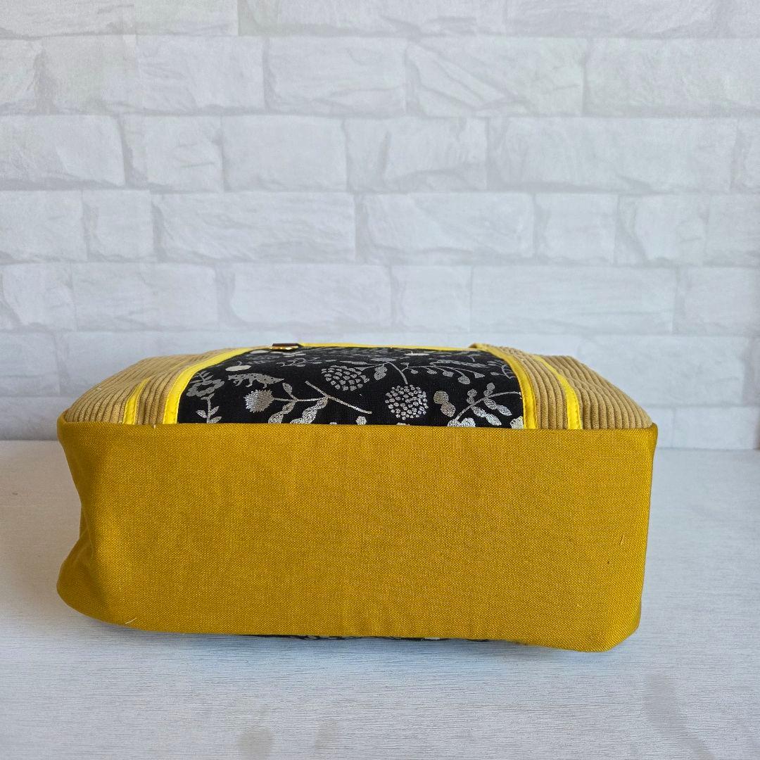 JUNE様　丸型ボストンバッグ　コーディロイ　　ハンドメイド