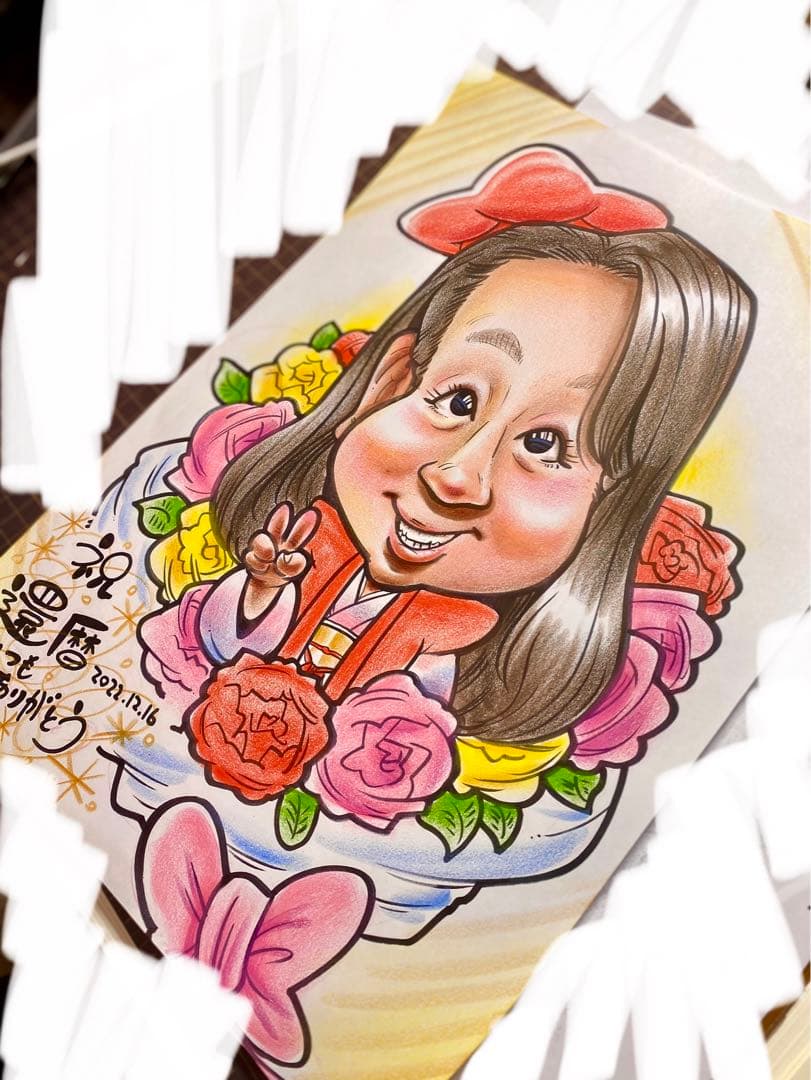 世界で1枚のオーダーメイド似顔絵★ハイクオリティver★お祝い★プレゼント