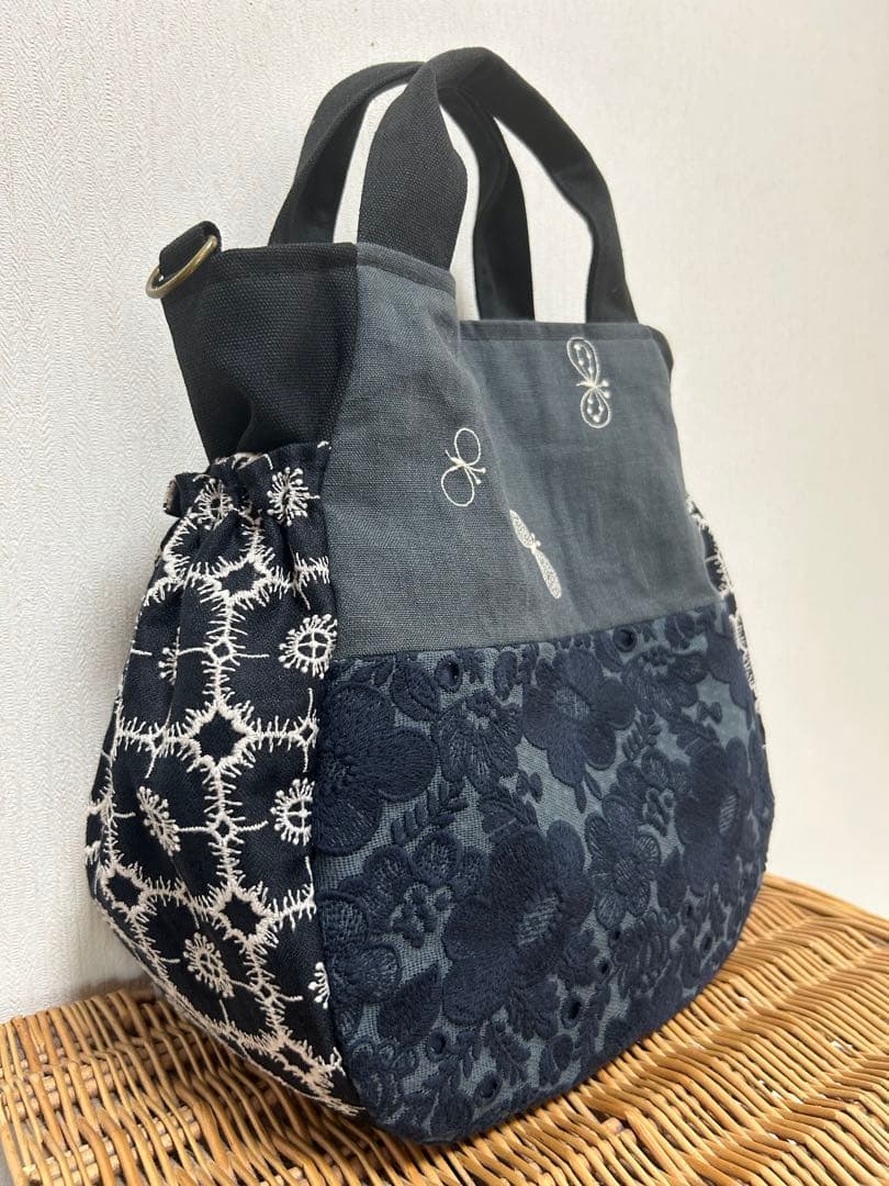 ミナペルホネン＊choucho＋smile flowerギャザポケバッグ✂️