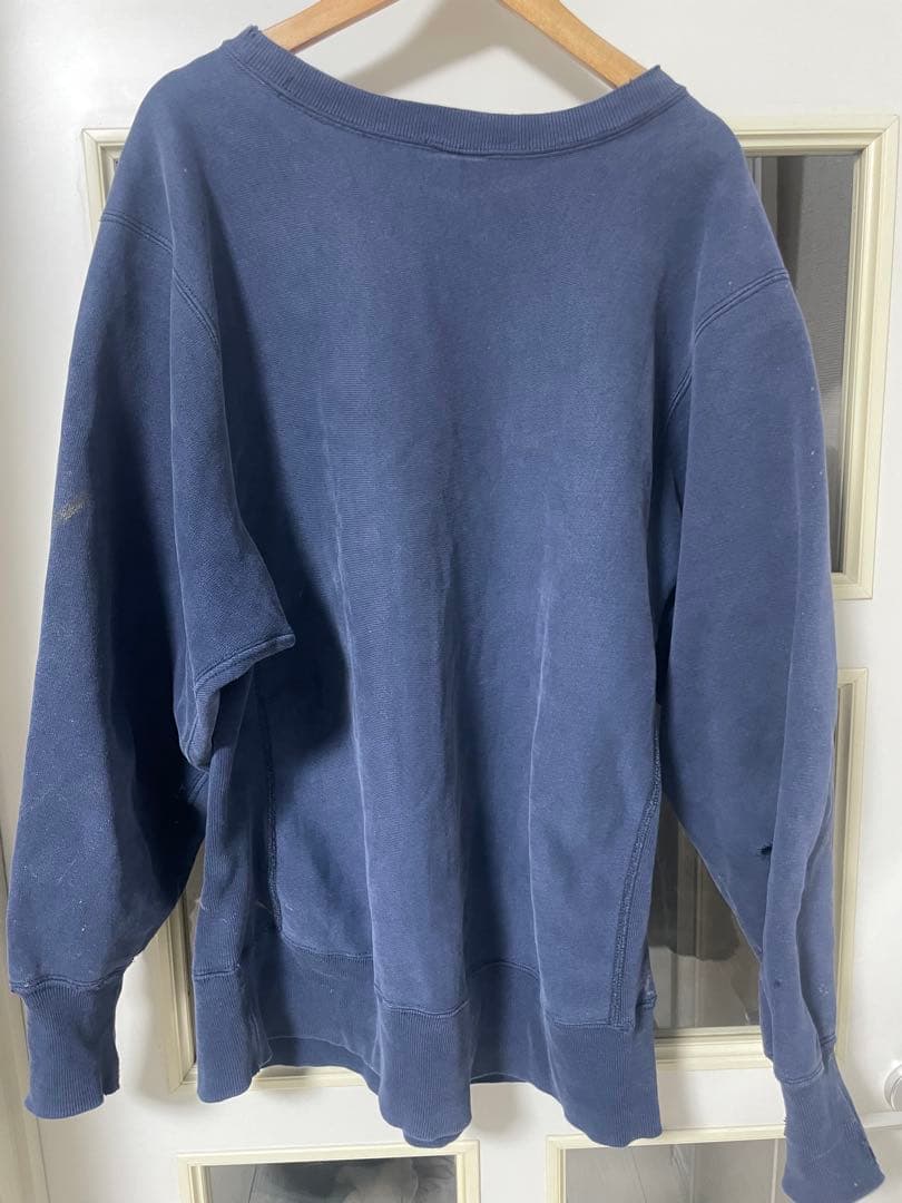 Champion リバースウィーブ　90s USA製　ネイビー　L 袖目無し