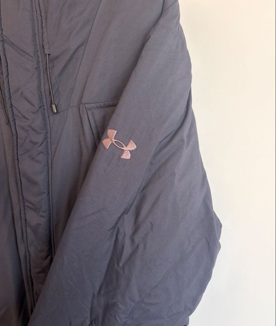 アンダーアーマー　UAロングコート　ベンチコート　アウター　M ネイビー　紺色