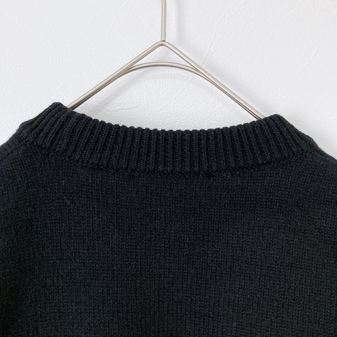 アミパリス　セーター　Ｓ　ブラック　黒　赤　ハート　ウール100％　ユニセックス