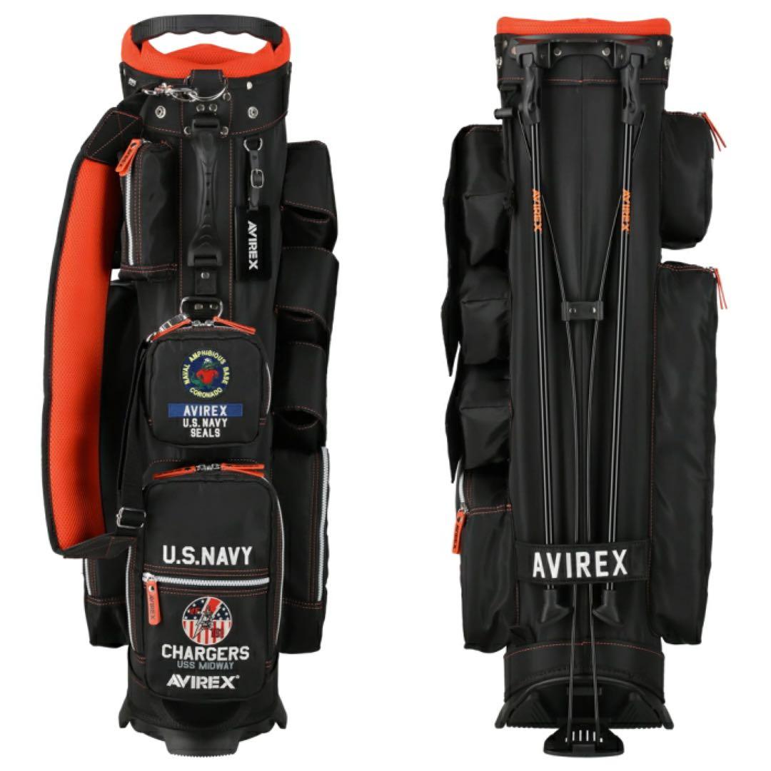 新品 アビレックス キャディバッグ ヘッドカバー まとめ売り AVIREX BK
