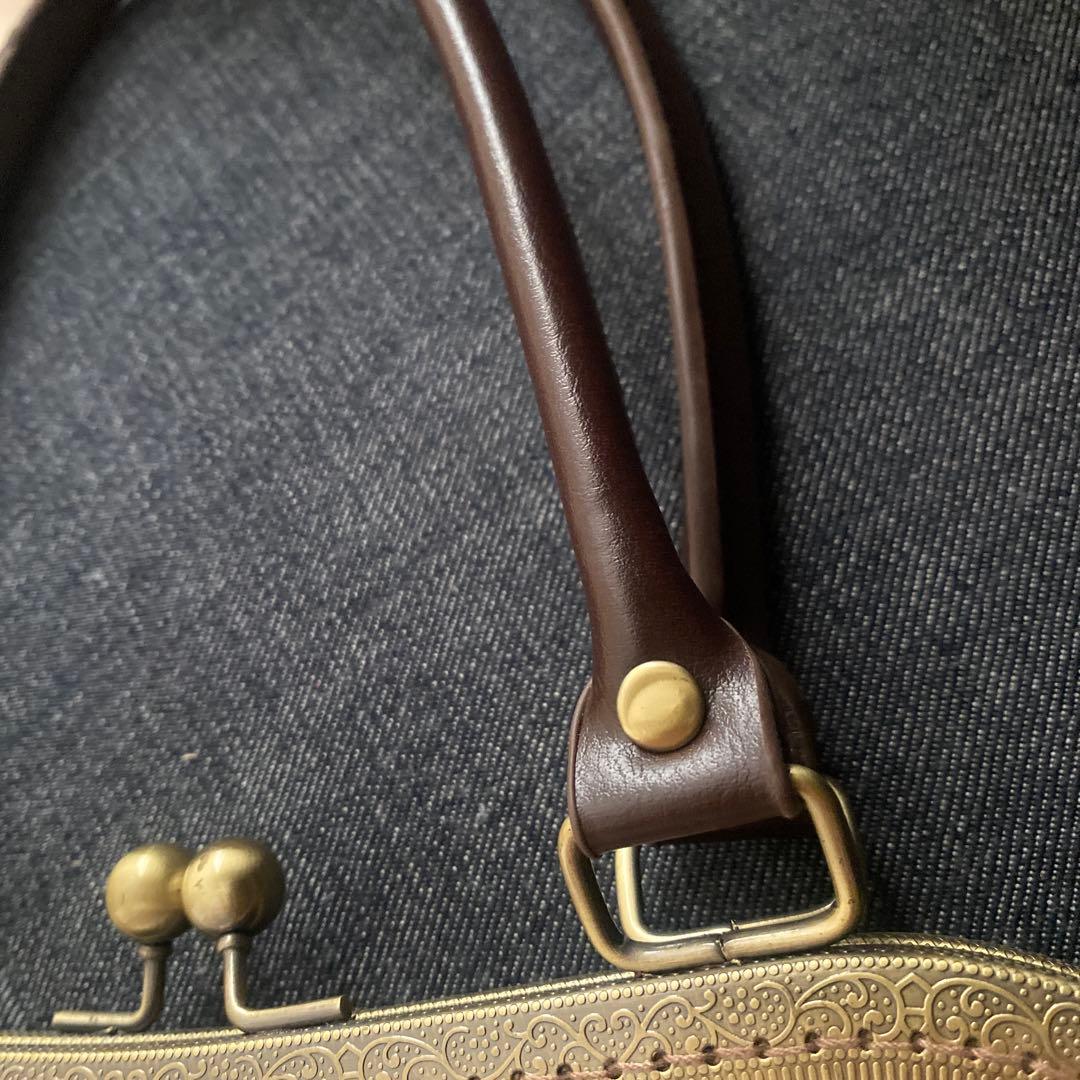 ミナペルホネン生地　がま口バッグ