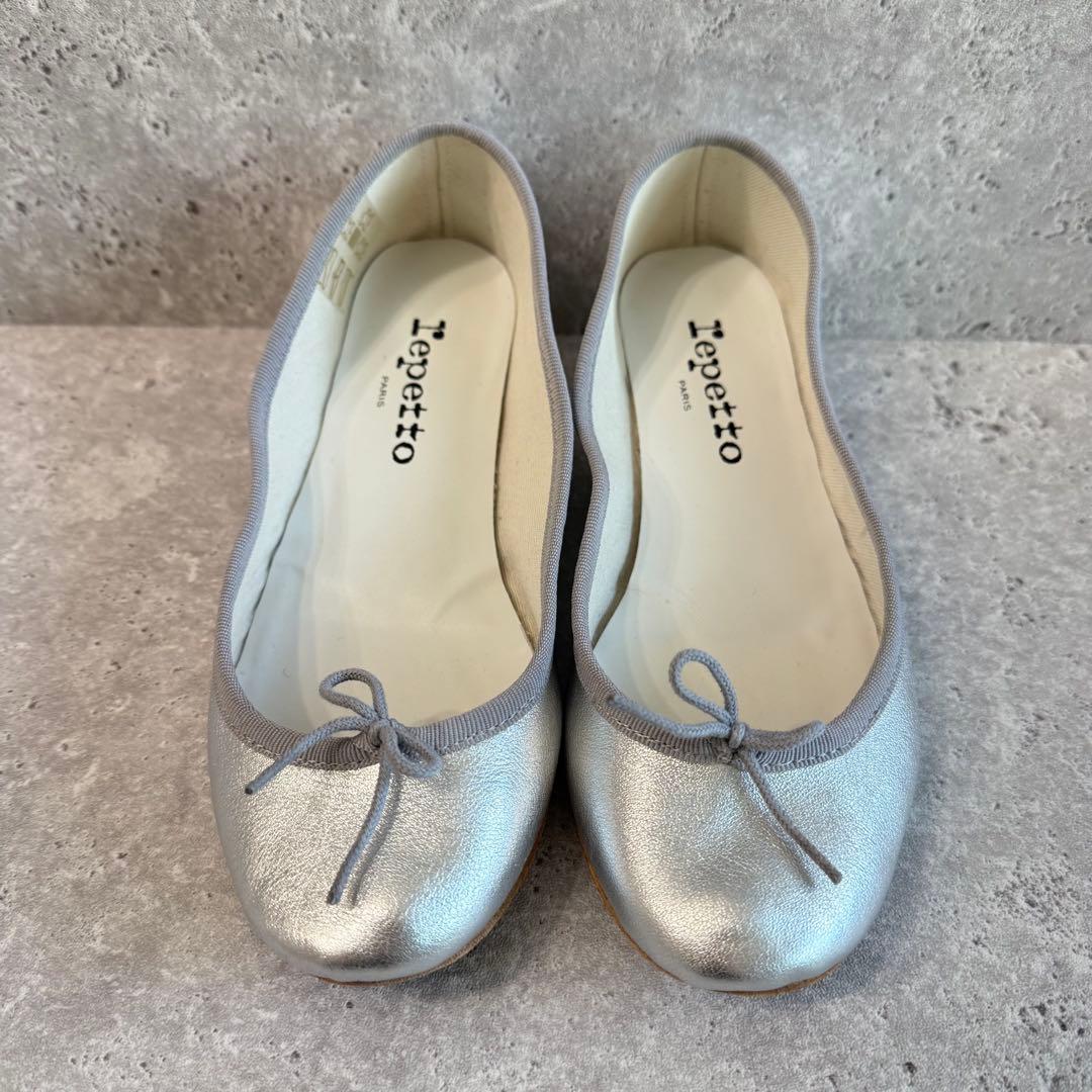 美品✨ Repetto Camille バレエリーナ 36 1/2 シルバー
