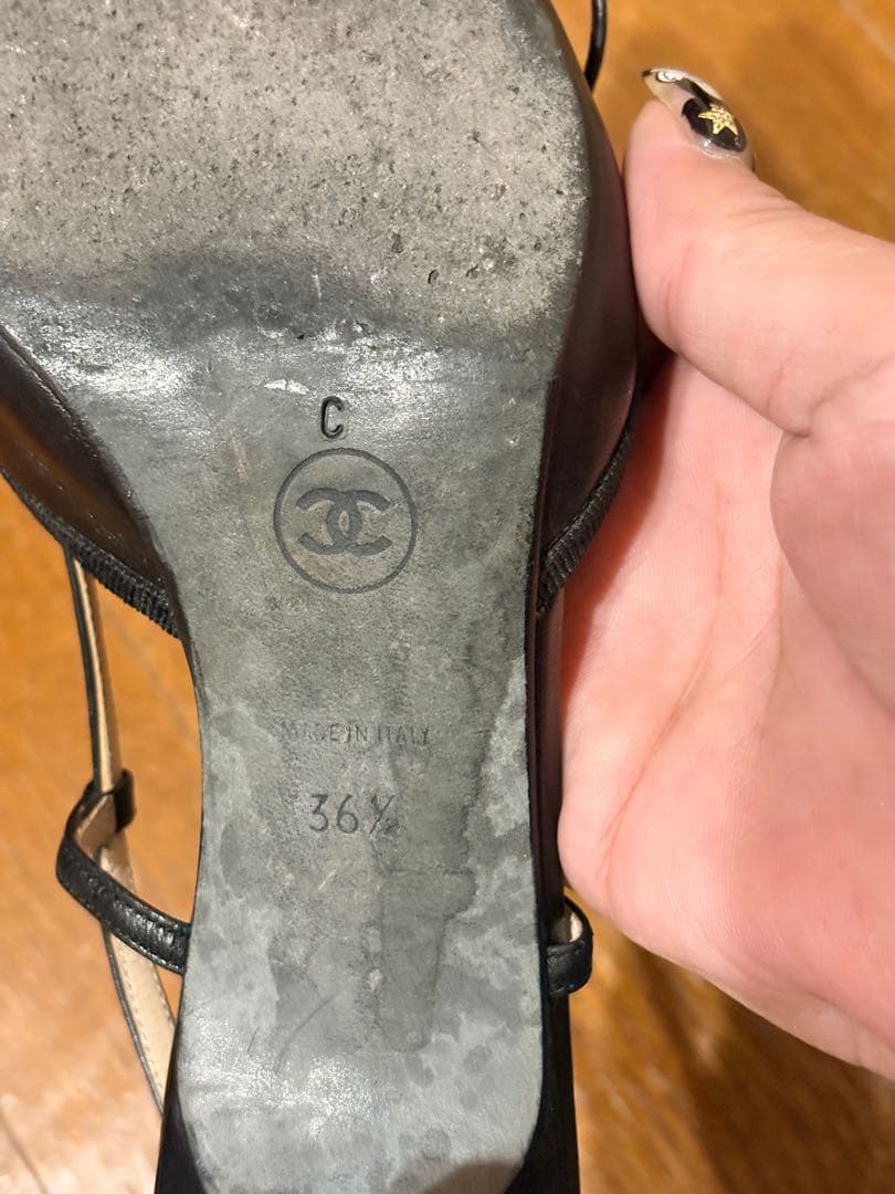 ☆レア☆ CHANEL ビンテージ　 スリングバック　サンダル　36 1/2