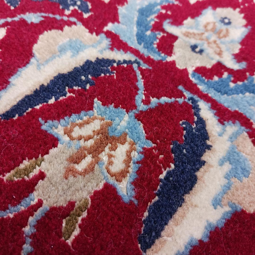 専用Y2000 ペルシャ絨毯 イラン ナイン産 ウール 手織り 127×90㎝