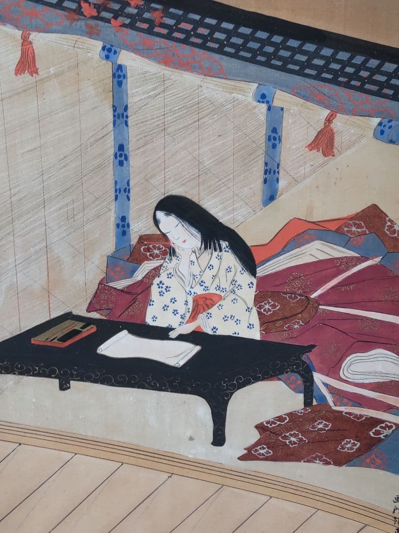 土佐光芳之紅葉之圖掛軸