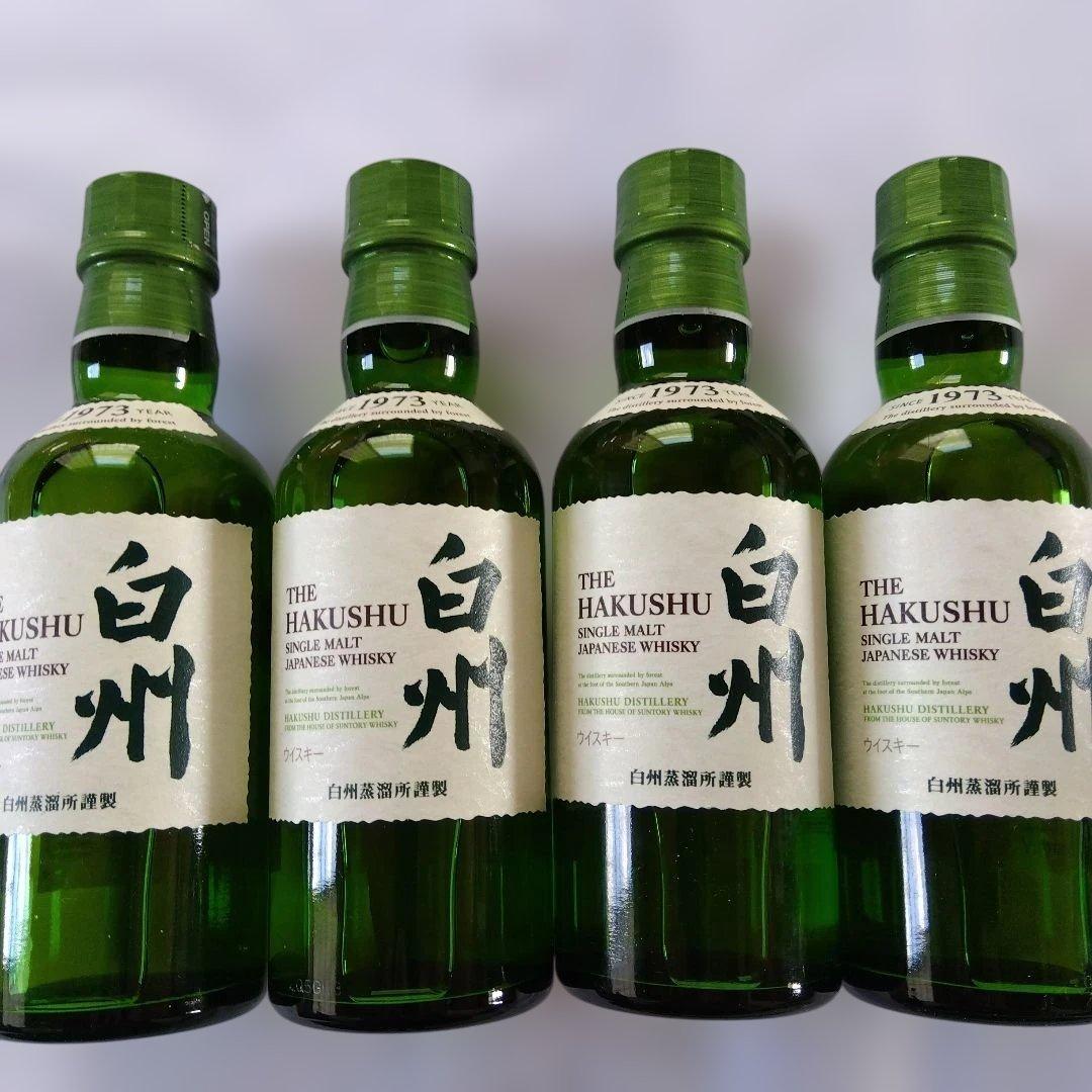 サントリーシングルモルトウイスキー 白州 180ml4本