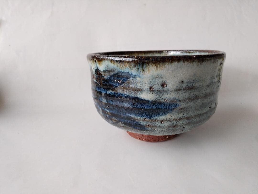 清水正次 作 「 笹 」茶碗 共箱 共布 栞 茶道具 抹茶碗 新品 未使用品