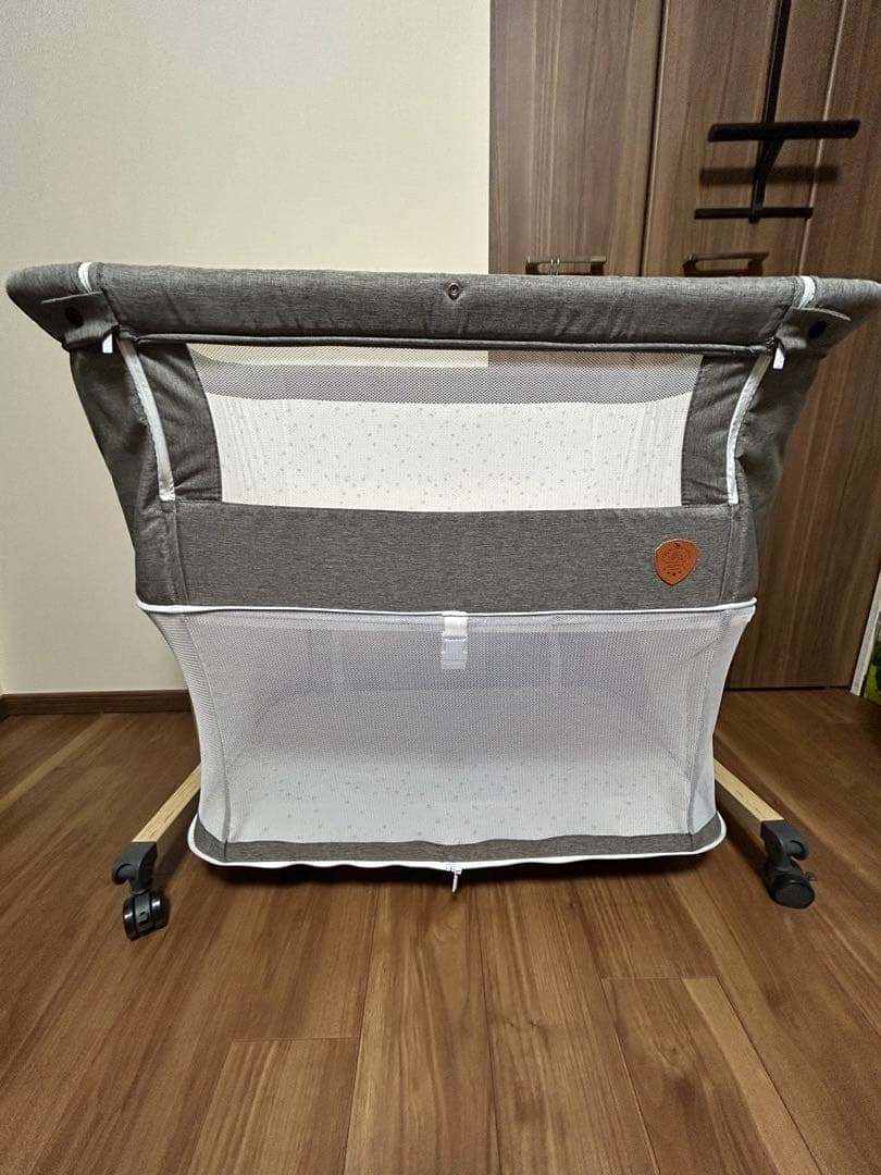 ［3/17まで］HZDMJ ベビーベッド　グレー　プレイヤード