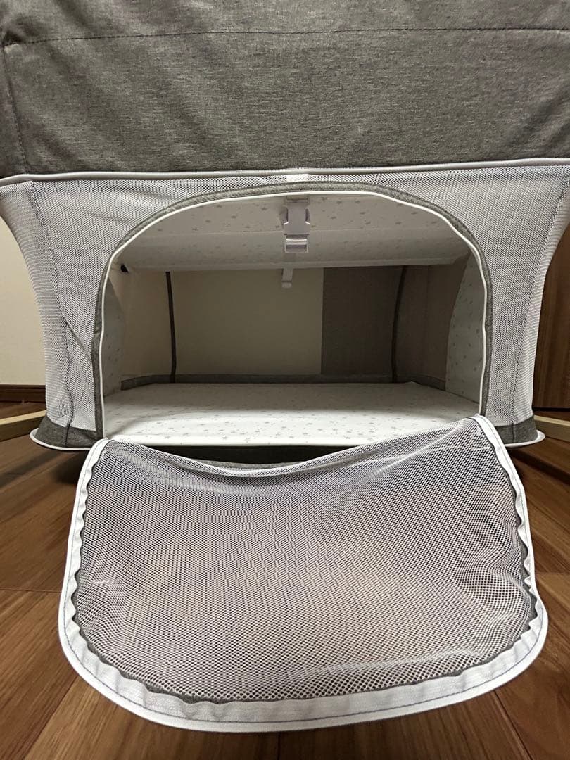 ［3/17まで］HZDMJ ベビーベッド　グレー　プレイヤード