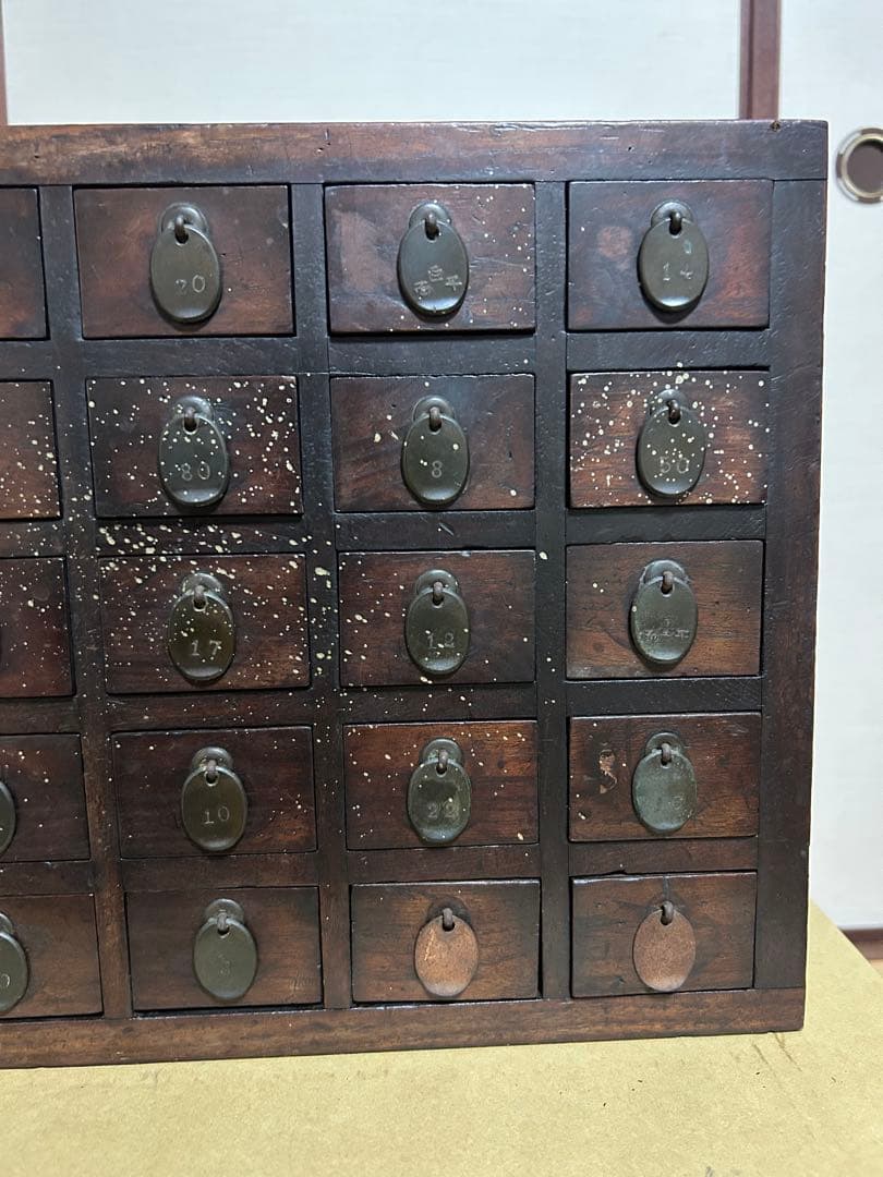 ち*み様 アンティーク　小引出し薬箪笥 昭和初期　木製小引き出し レア物