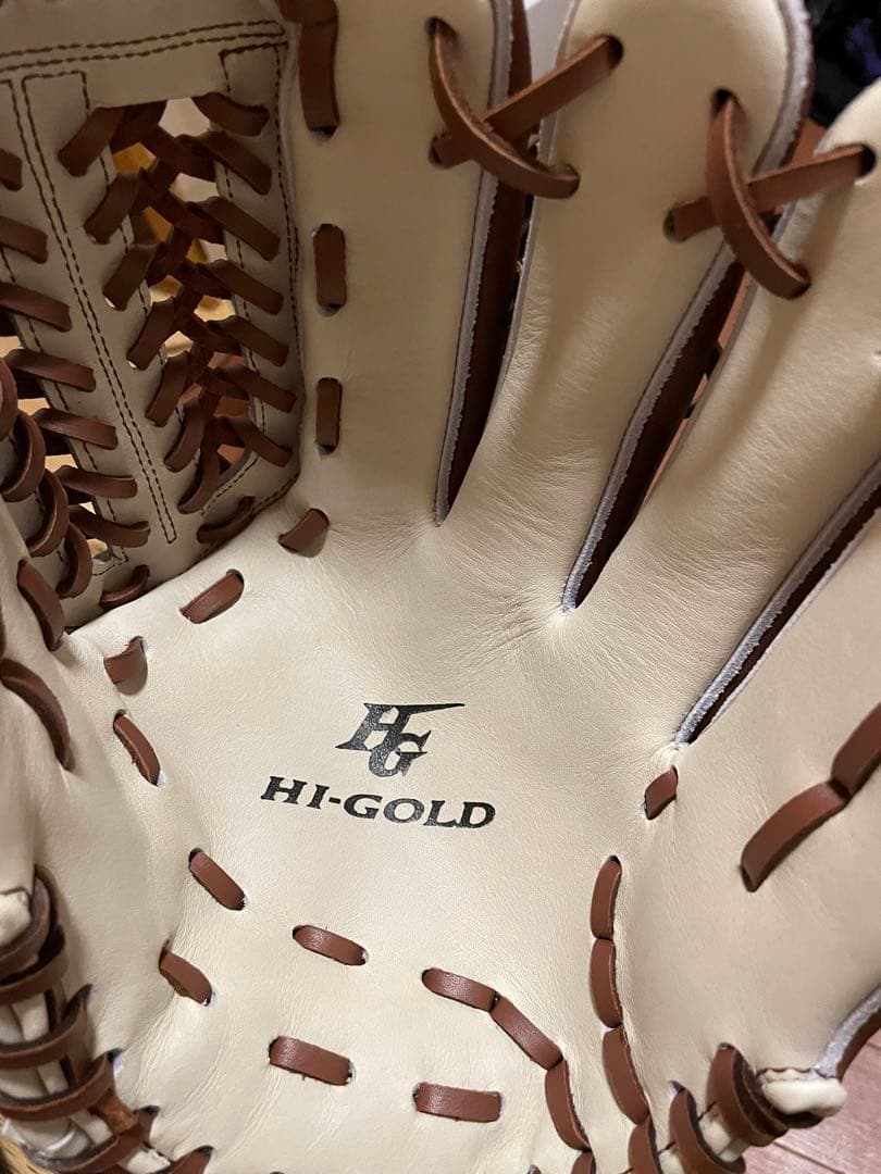 HI-GOLD 軟式グローブ ホワイト/ブラウン