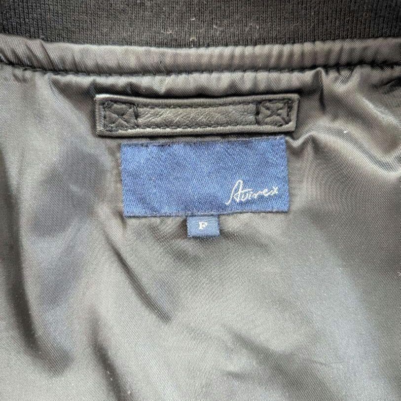 希少品 美品 AVIREX レザージャケット ステンシル MA-1 羊革