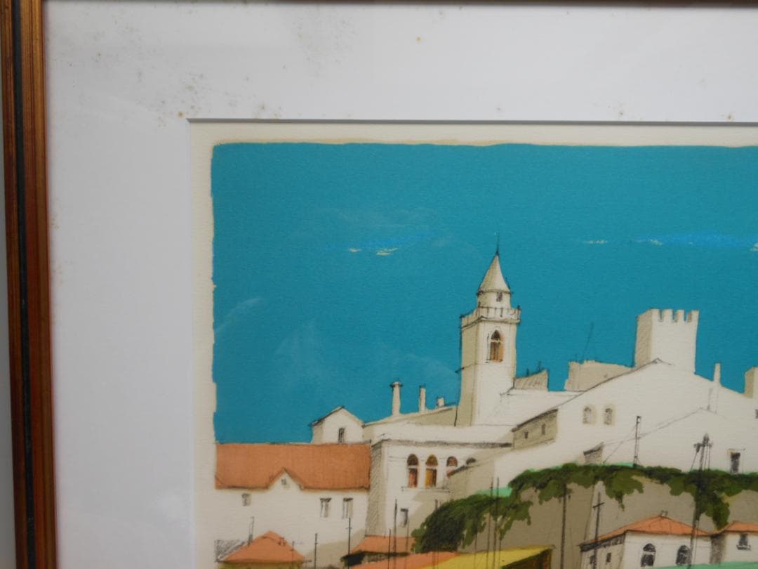 版画　内田晃　風景画 海　港　アーティストプルーフ