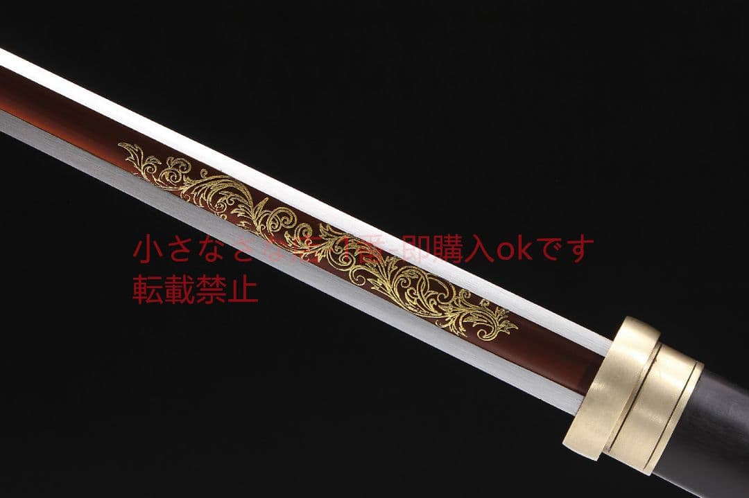 墨眉唐横刀環初金  古兵器 武具 刀装具 日本刀 模造刀 居合刀