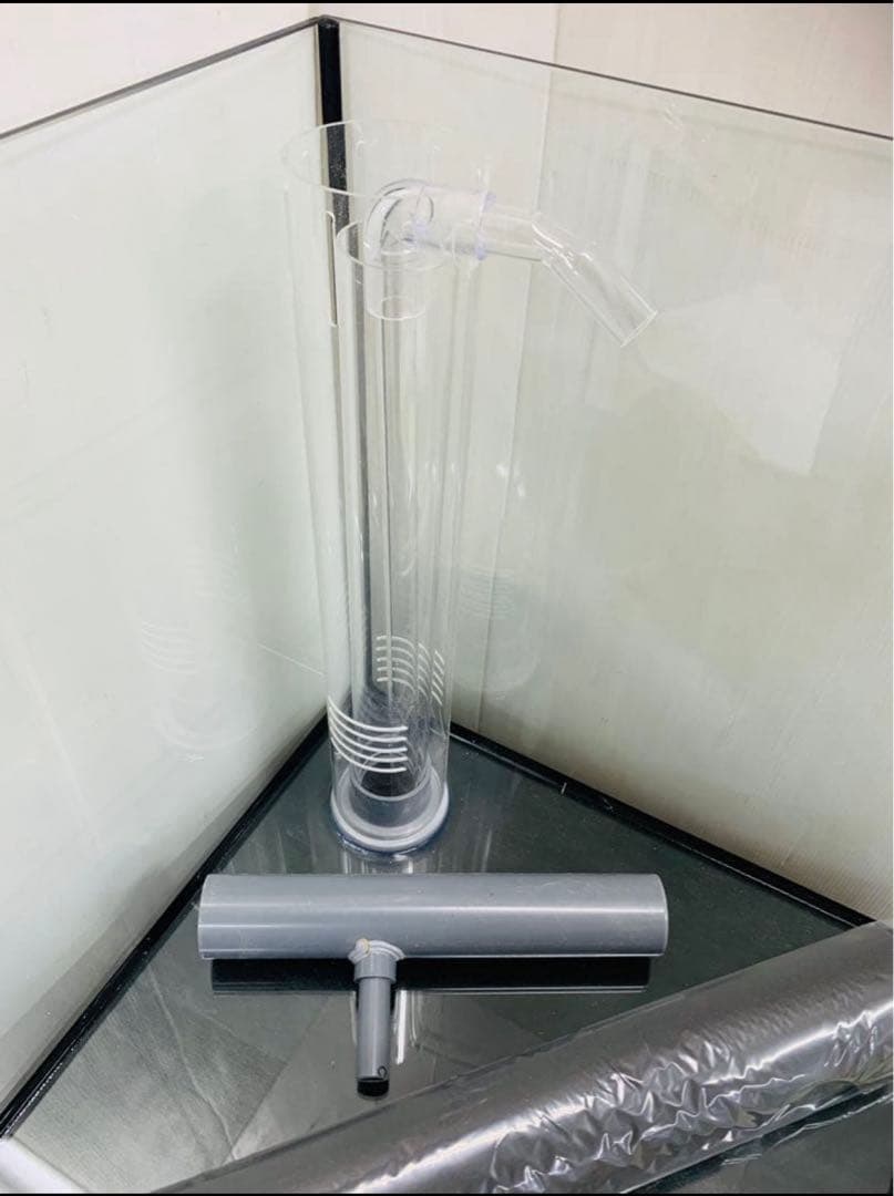 450×450×450㎜オールガラスオーバーフロー水槽セット　ブラック