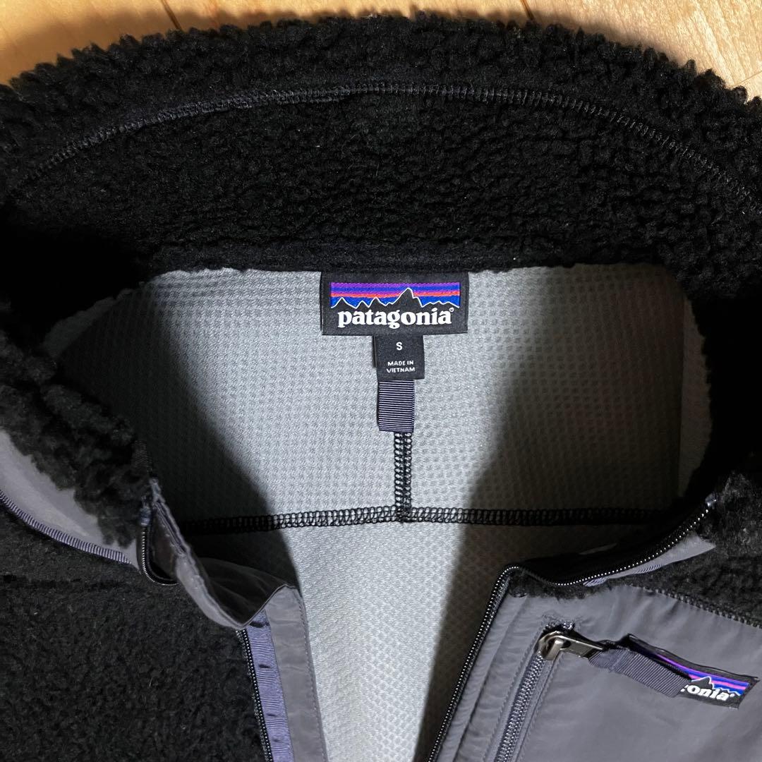 美品【冬物セット割】パタゴニアpatagoniaボアベスト　レトロXベスト黒S