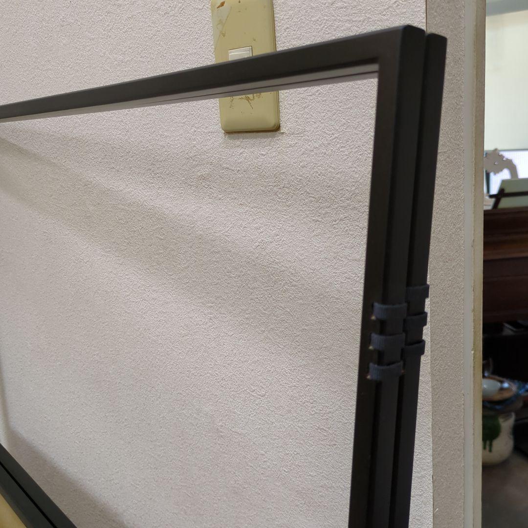 風炉先屏風　両面開き　茶道具　間仕切り　屏風　衝立　木製　美品