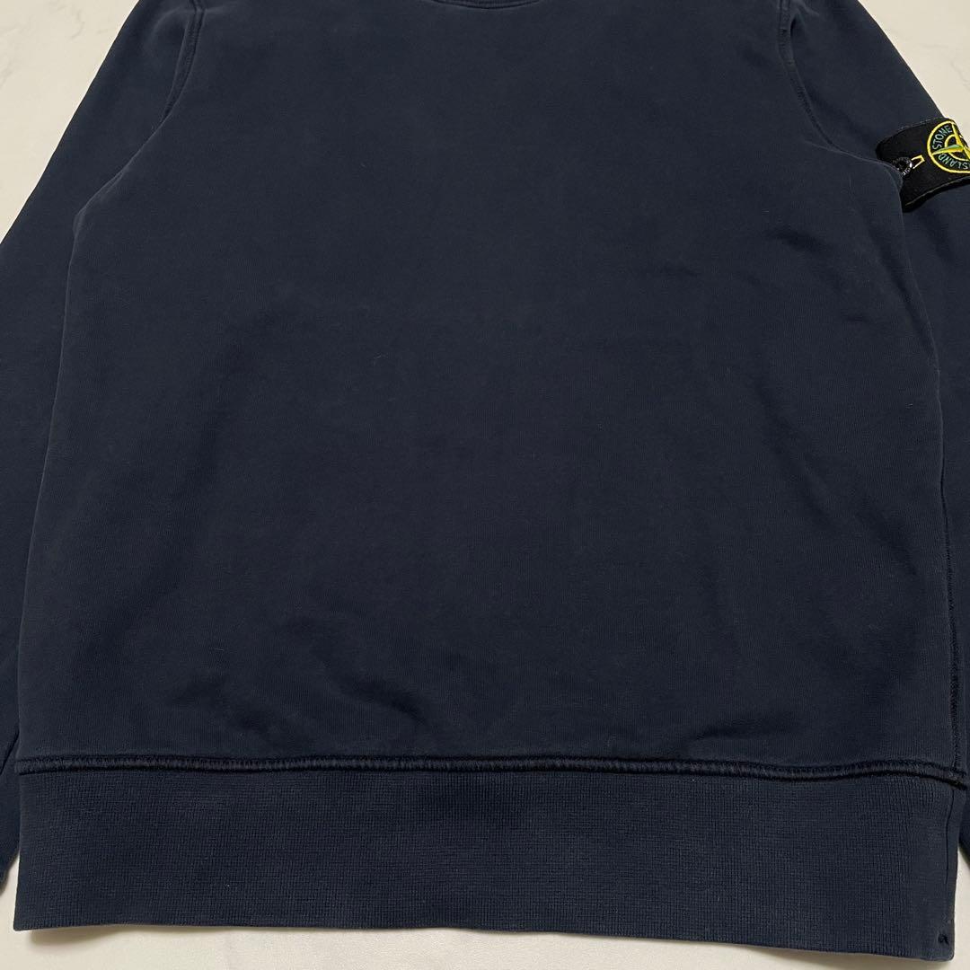 STONE  コットン　クルーネック　トレーナー　ネイビー　Sサイズ