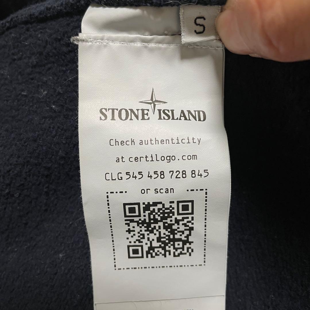 STONE  コットン　クルーネック　トレーナー　ネイビー　Sサイズ