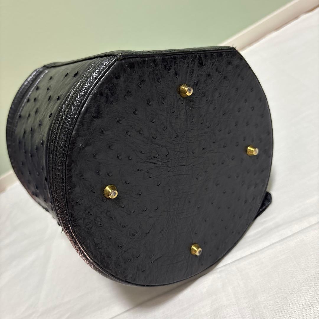 オーストリッチ　バニティバッグ　レディース　ハンドバッグ　トートバッグ