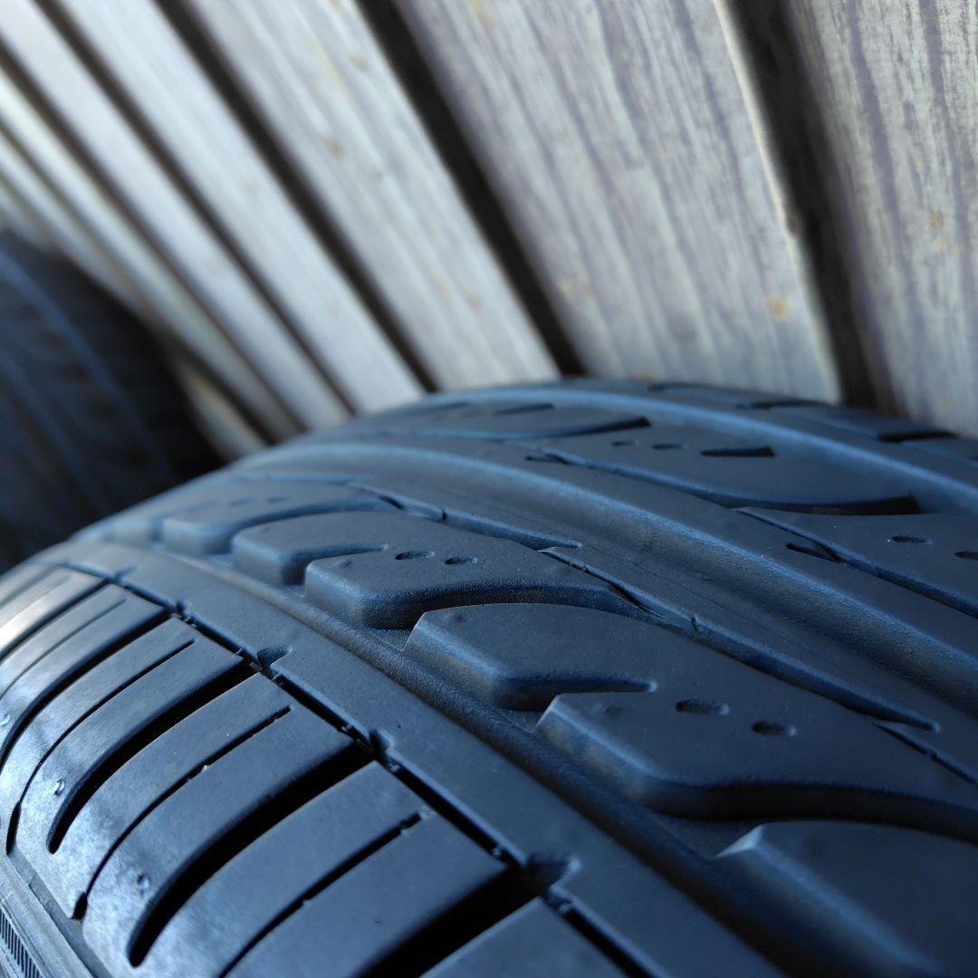 軽自動車用14インチアルミホイールサマータイヤ付。バリ溝美品。