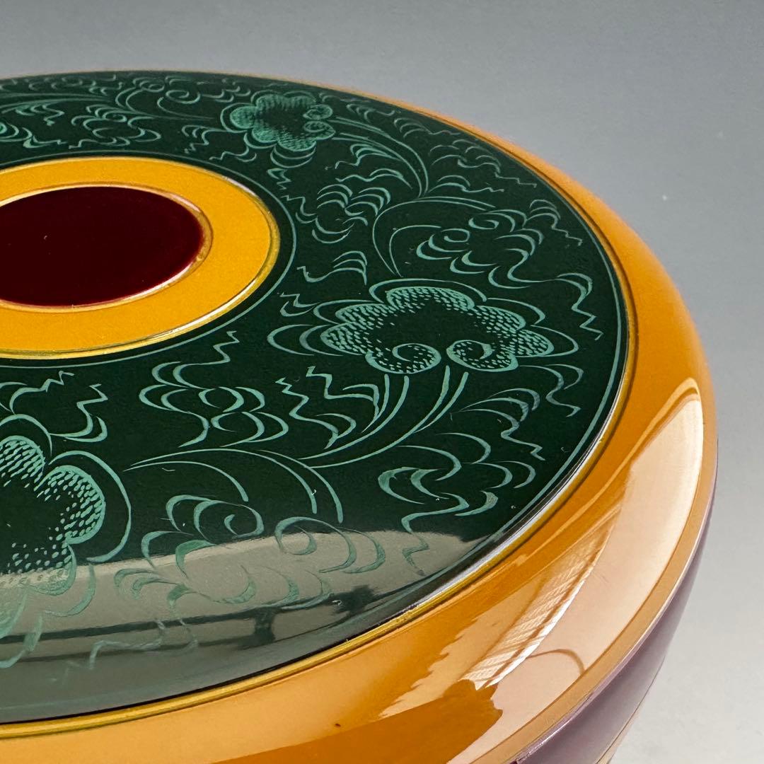 茶道具　惺斎好　独楽塗　喰籠　菓子器　山中塗　辻石斎　共箱　漆器　漆芸　茶会