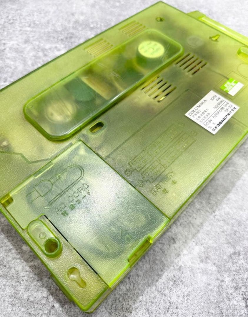 【限定カラー】コロンビアポータブルGP-3レコードプレーヤー蛍光グリーン