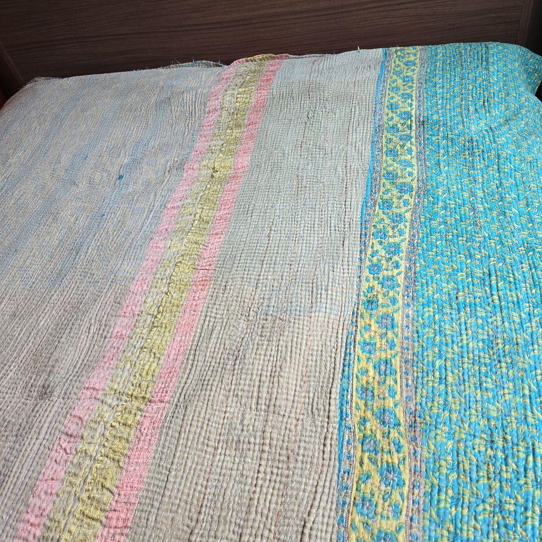 大判サイズ ヴィンテージラリーキルト カンタキルト オールドカンタ④