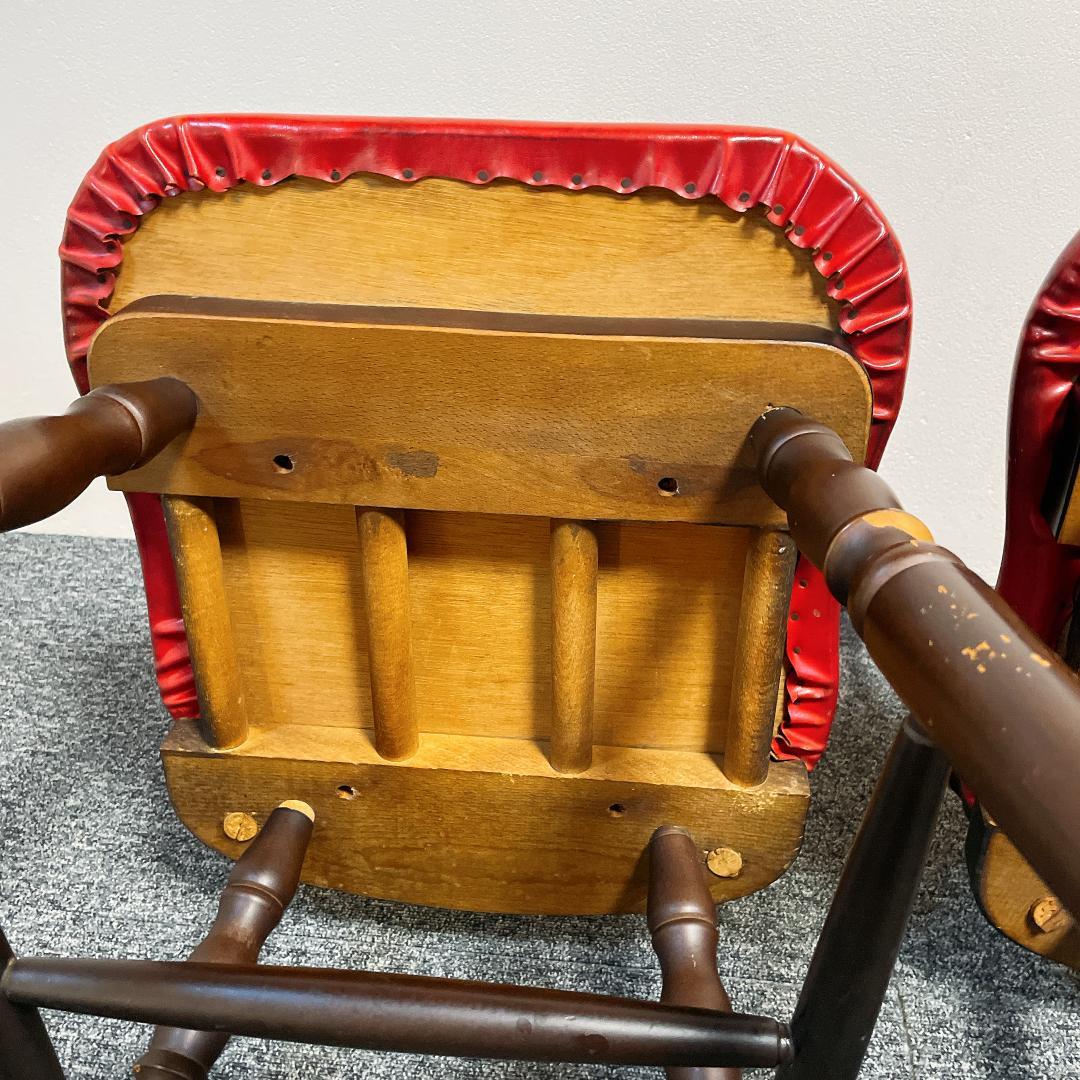 ヴィンテージ　昭和レトロ　ウィンザーチェア 2脚セット　食堂椅子　古家具