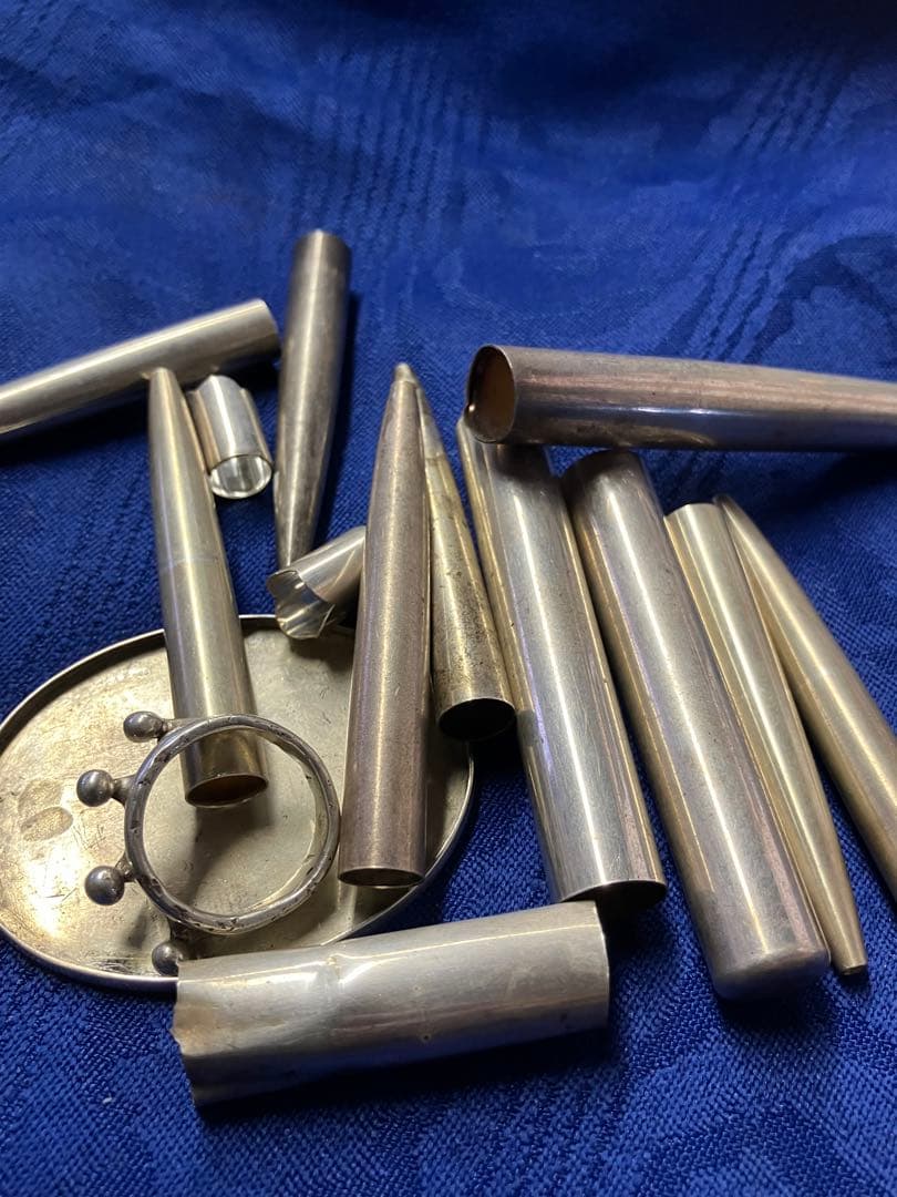 シルバー925 万年筆の部品　指輪　銀細工 アート用品　まとめ100g