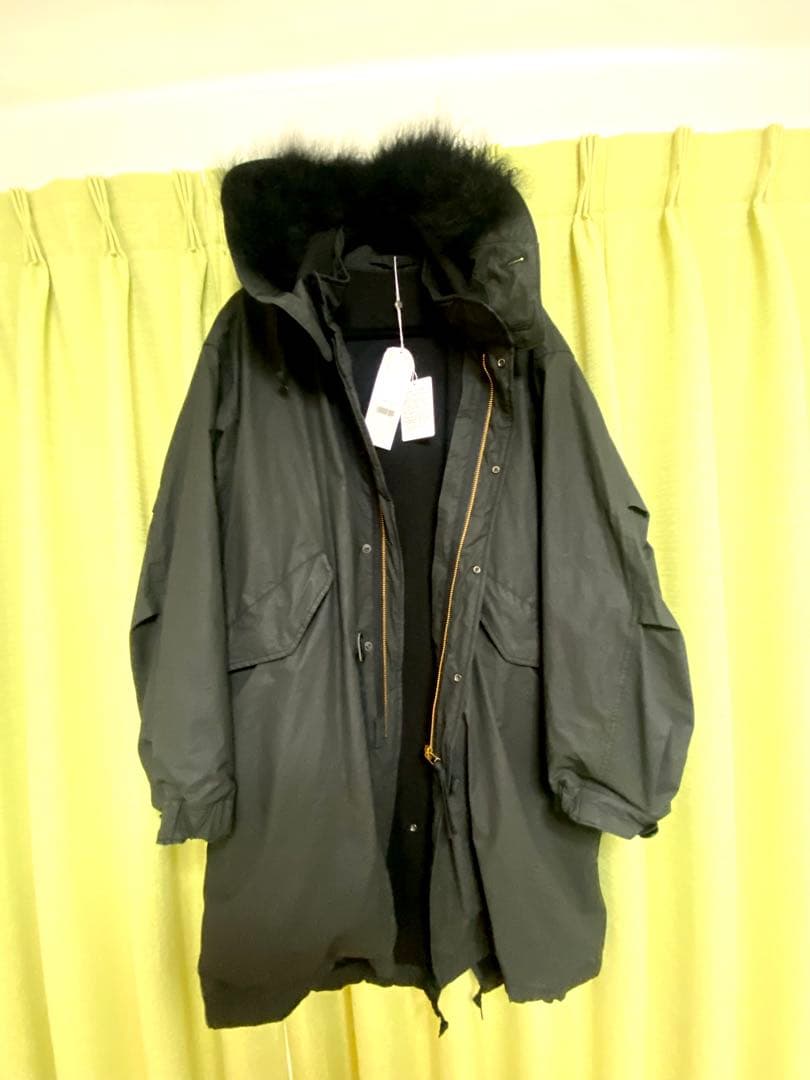 comoli コットンナイロンミリタリーフーデッドコート　サイズ2