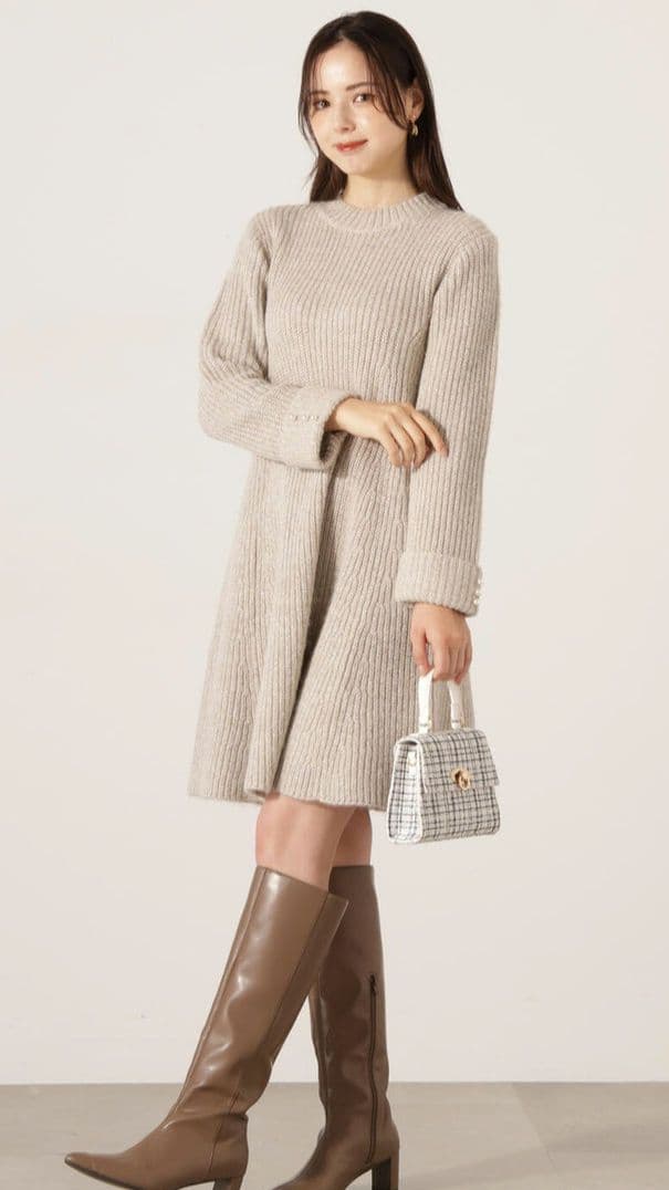 【新品】プロポーションボディドレッシング　ニットミニワンピース