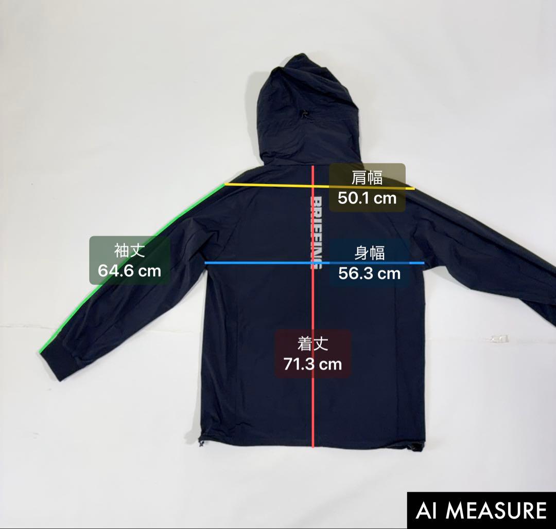 ブリーフィング WIND HOODIE ナイロンジャケット ブラック L