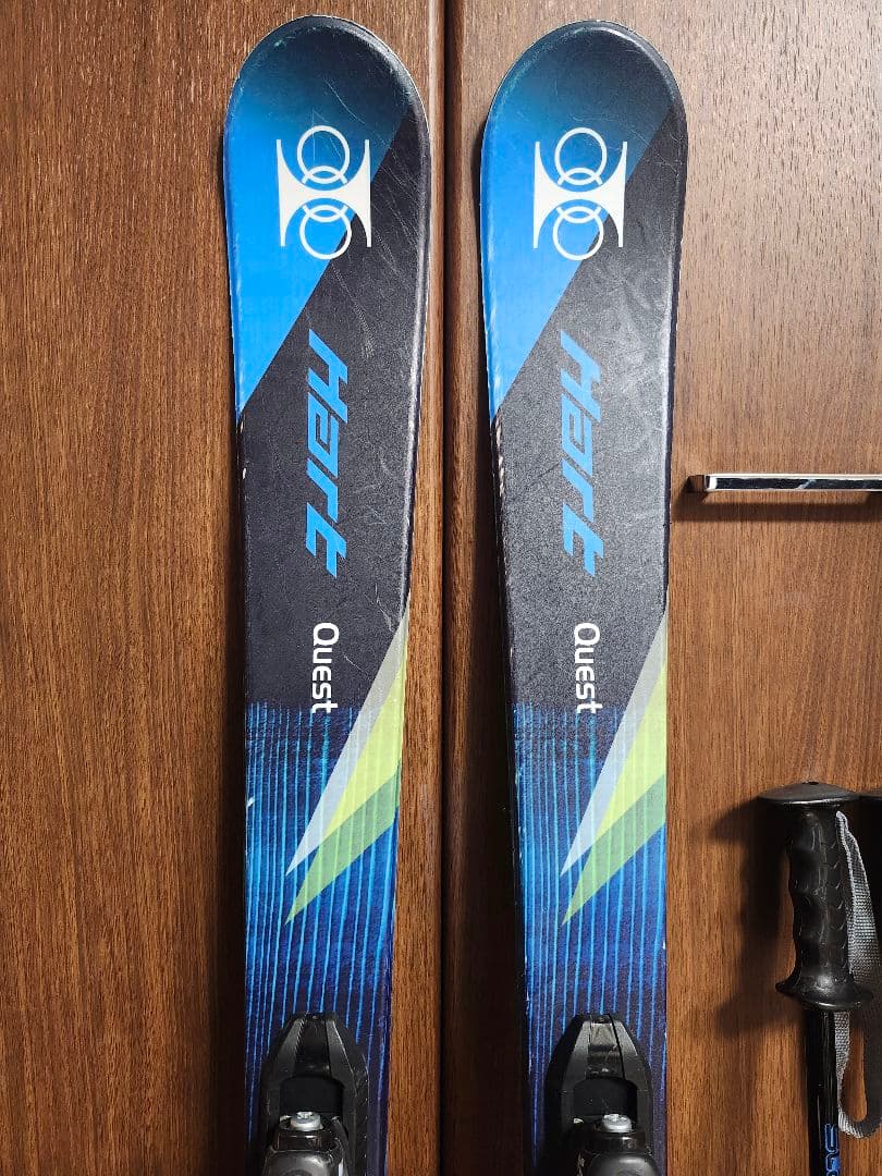 スキー3点セット スキー板128cm ブーツ21~21.5cm ストック　子供