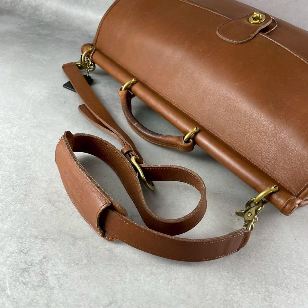 オールドコーチ　ビジネスバッグ　2way ターンロック　レザー　ブラウン