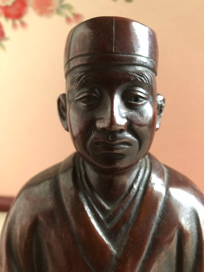 唐銅　千利休座像