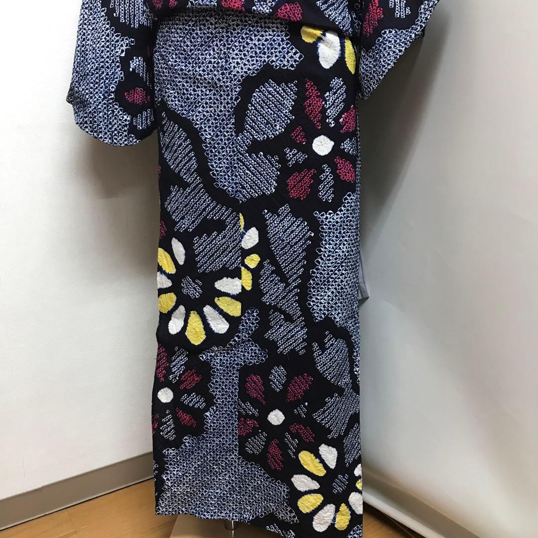 有松鳴海絞り 浴衣 お着物 ショート丈