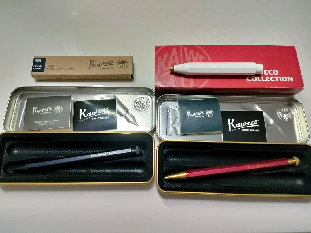 Kawecoまとめ ボールペンレッド　 シャープペンシルブラック